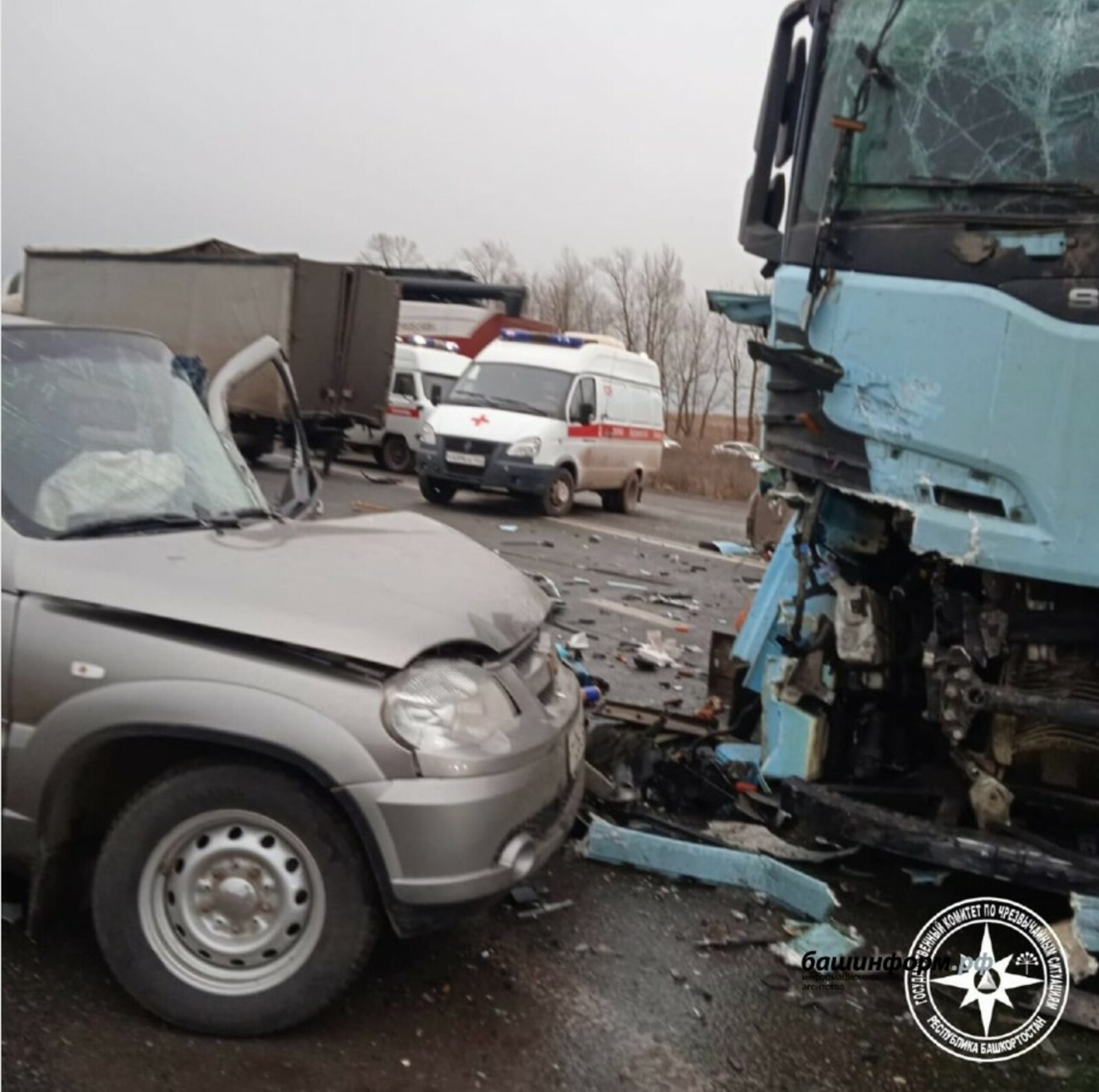 В Башкирии столкнулись пять авто, есть пострадавшие