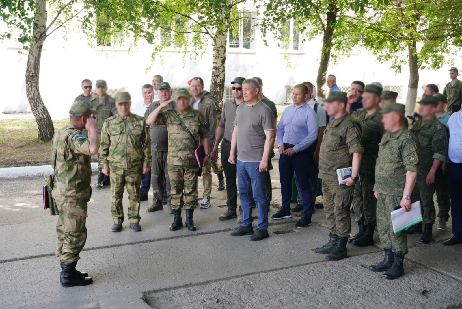 Глава Башкирии Радий Хабиров побывал на месте боевого слаживания добровольческого полка «Башкортостан»