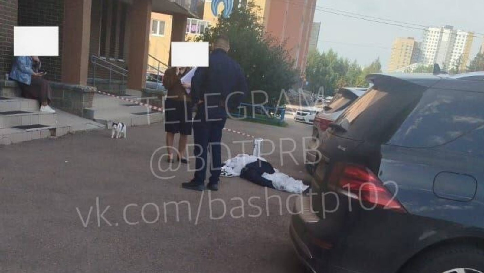 В Уфе под окнами многоэтажки нашли труп