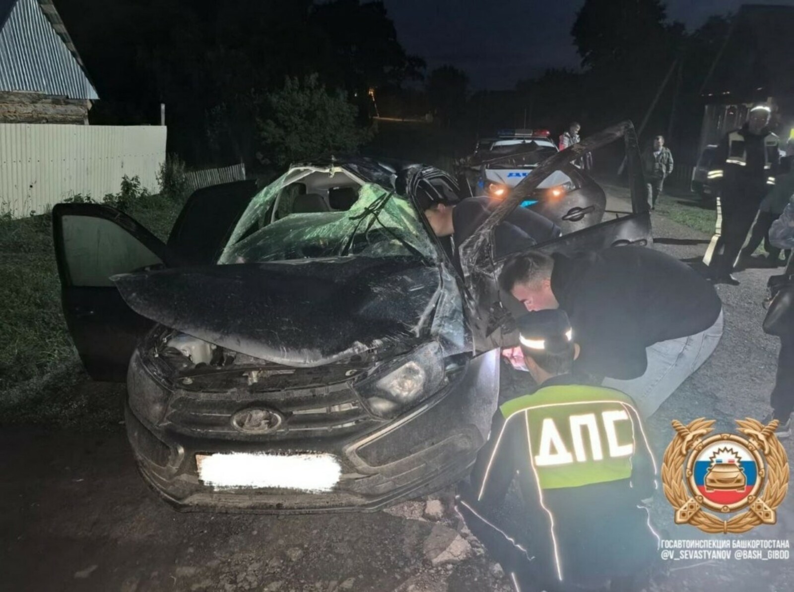 В Башкирии за рулем «Лады Гранты» погибла девушка