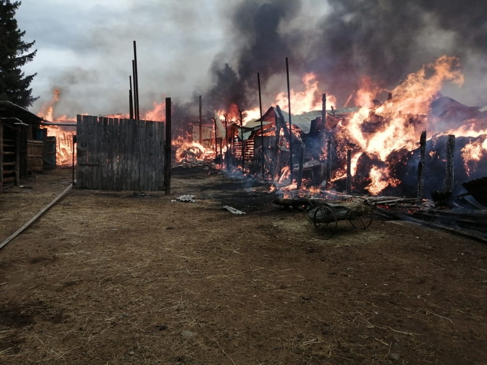 Страшный пожар в Ахуново